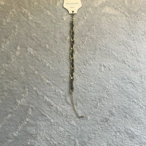 Black and Gold Chain Bracelet